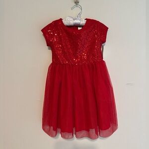Osh Kosh Bgosh Sparkling Red Sequin Dress